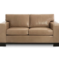 relaxed casual julius sofa in tan leather